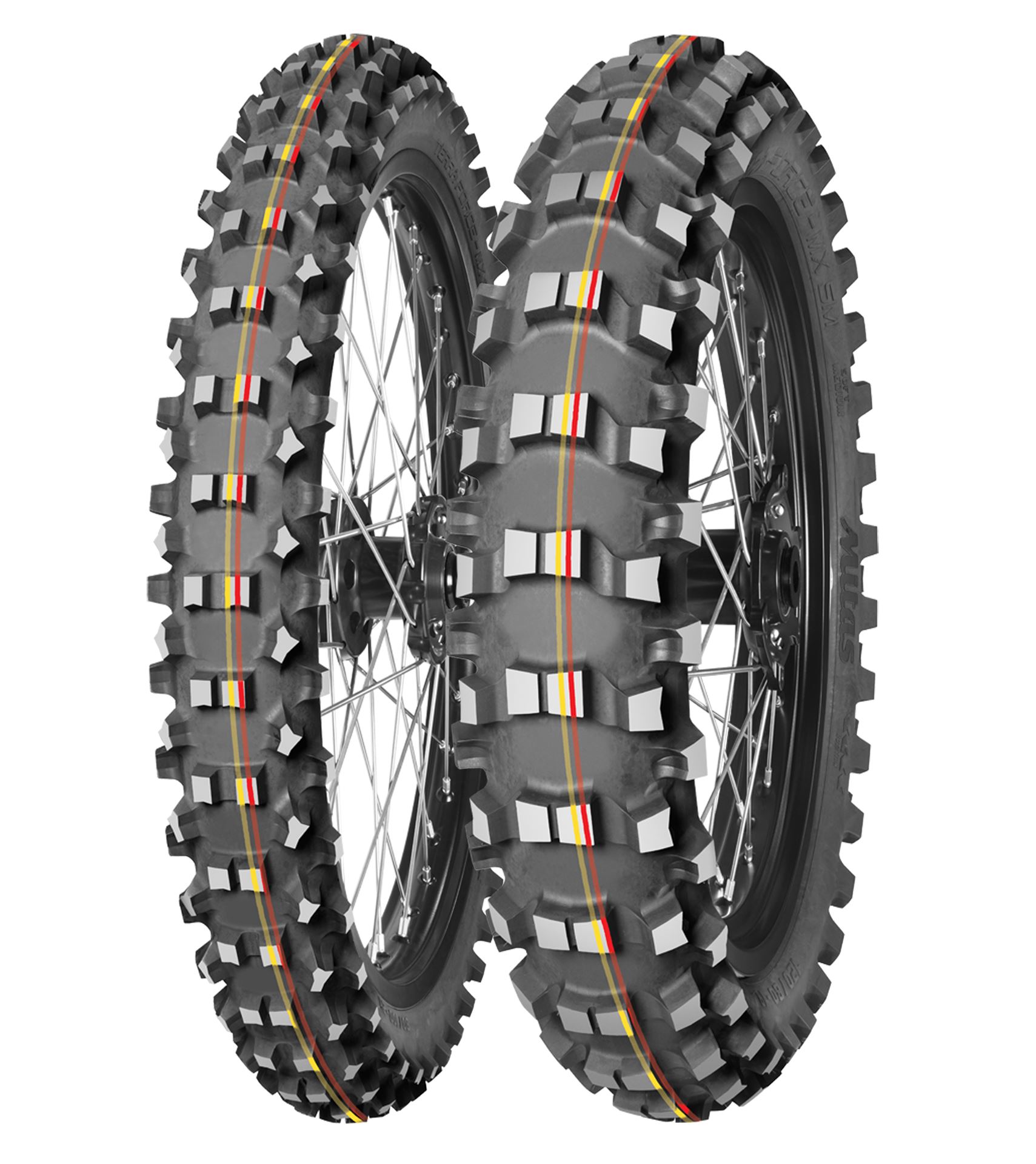 MITAS 100/90-19 TERRA FORCE-MX SM 57M (CZERWONO-ŻÓŁTY PASEK) TT TYŁ DOT 2025 (DOT:XTDP) (460082) (ZAMIENNIK:70000149)