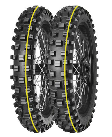 MITAS 120/90-18 TERRA FORCE-EX XT SUPER EXTREME 65M TT TYŁ (ŻÓŁTY PASEK) DOT 03-05/2026 (460103) (zamiennik:70000286)