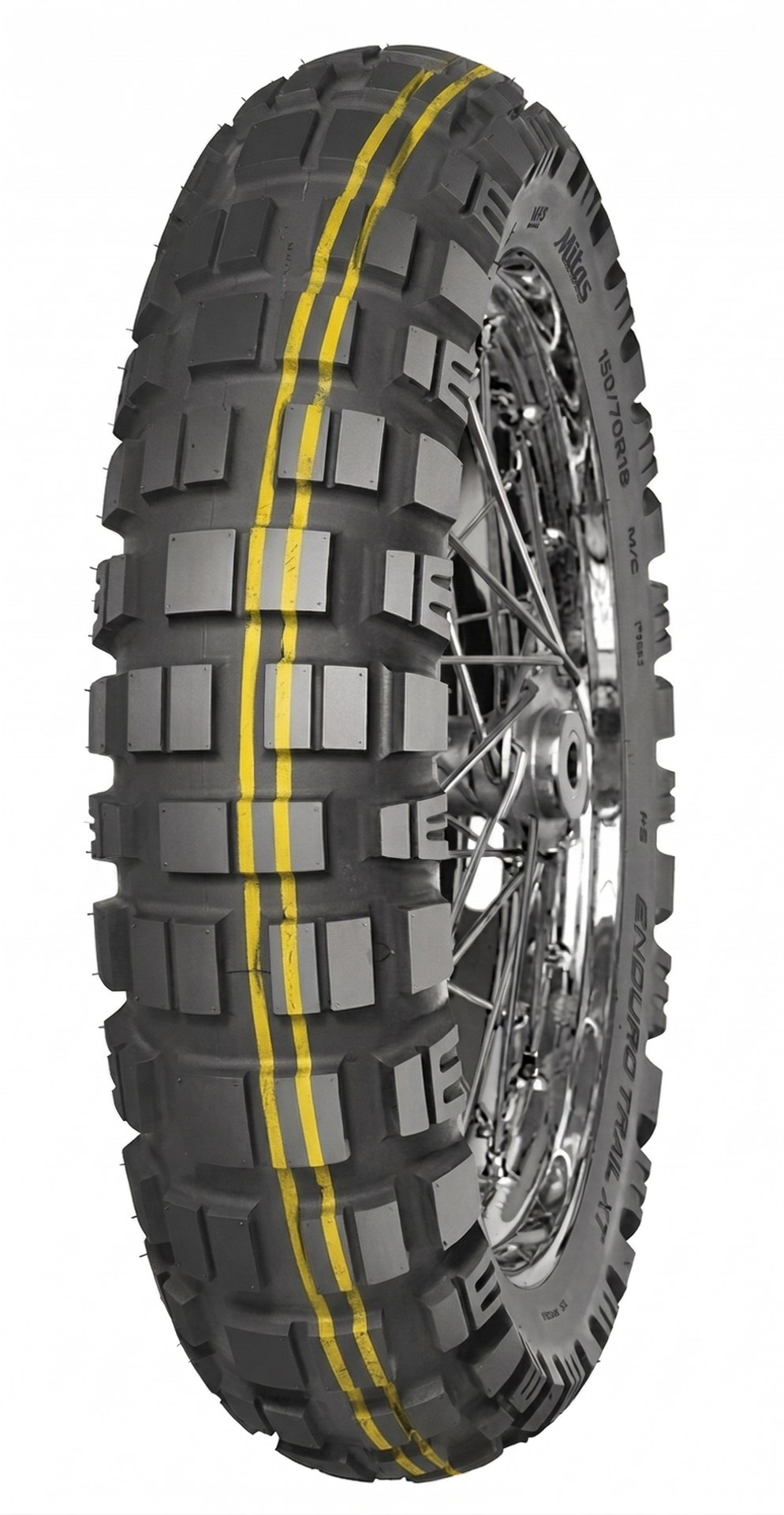 MITAS 140/80B17 ENDURO TRAIL XT DAKAR 69T TL/TT M+S (PODWÓJNY ŻÓŁTY PASEK) TYŁ DOT 09/2025 ZAMIENNIK:70000509 (SUBSTYTUT: E-10 ENDURO DAKAR