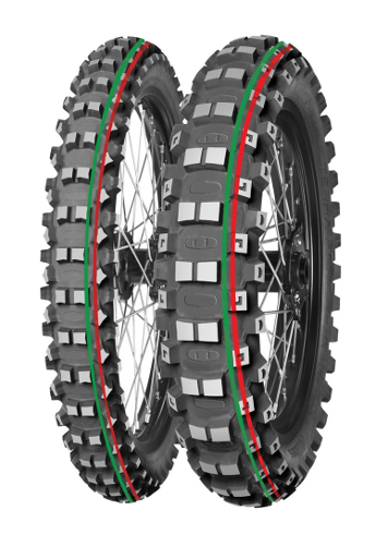 MITAS 70/100-17 TERRA FORCE-MX MH 40M (CZERWONO-ZIELONY PASEK) TT PRZÓD DOT 2026 (DOT:JVDS) (460066) (ZAMIENNIK:70000119)